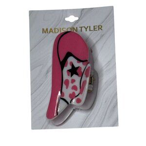 Madison Tyler Pink Cowgirl Boot Hair Claw Clip Western Rodeo Aesthetic